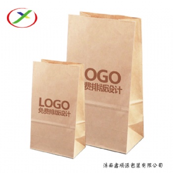广东牛皮纸袋生产厂家 牛皮纸打包袋装食品的纸口袋
