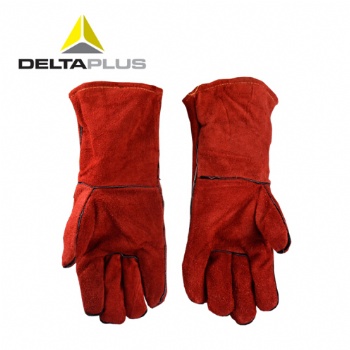 代尔塔 正品 电焊工防护手套 牛皮焊接耐高温