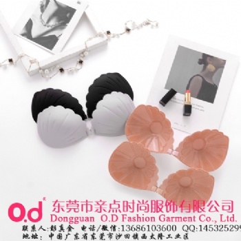 上海定制2019年新款性感时尚隐形文胸贝壳扣式无肩带隐形内衣