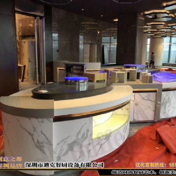 深圳迪克自助餐台供应商 欧式石英石餐台 星级酒店餐厅自助餐台装饰设计