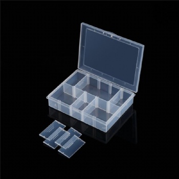 203活动10格透明塑料盒螺丝收纳盒 五金分类盒元件工具电子零件盒子