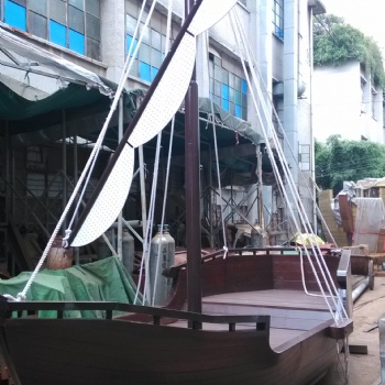 赣州景观船制造【景观船地产案例】欧式观赏木船厂家