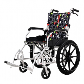 如康铝合金轻便老人轮椅车 老年手动便携式手推车 折叠小巧易收纳