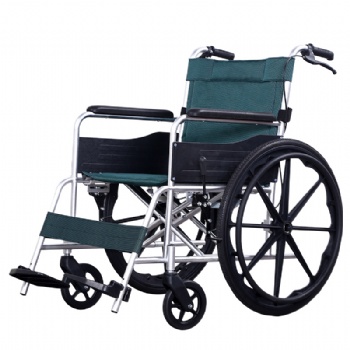 如康轻便便携加厚铝合金轮椅 老年残疾人折叠手推代步车厂家批发