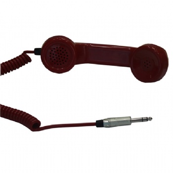 卷曲线音频听筒圆形话筒公用电话机电脑话筒手柄厂家定制