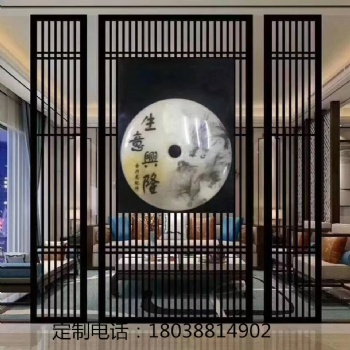 佛山臻劲金属制品定制不锈钢屏风金属隔断玫瑰金镂空雕花现代简约