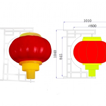 户外灯杆LED中国结造型灯亮化景观灯厂家可定制