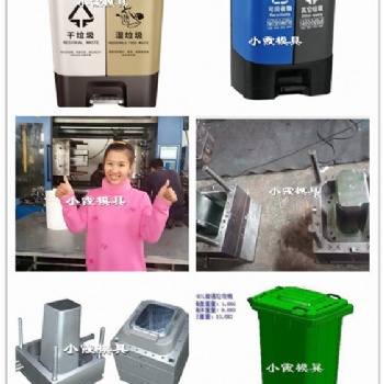 中国注射模具公司100升感应垃圾桶注射模具生产