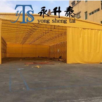厂家定做眉山大排档雨棚仓库推拉蓬