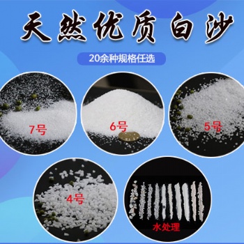 50斤白沙石英砂白色细沙子鱼缸底砂酒店垃圾桶烟灰缸纯白造景沙
