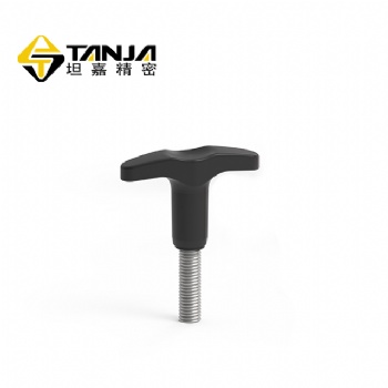 烟台 TANJA T86 黑色镀锌钢制螺杆旋钮 T型把手 手柄 健身器材手柄旋钮