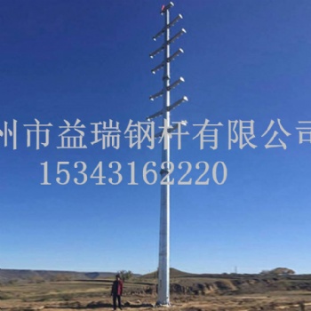云南省电力农网改造35kv66kv电力钢管杆 双回路钢管杆基础打桩