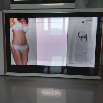 东莞惠华电子55寸高度透明屏展柜、LED透明液晶展柜、透明橱窗展示柜