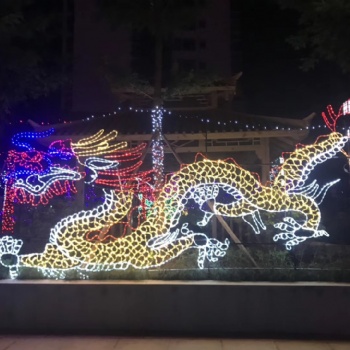 广西桂林灯光节造型布景梦幻灯光展厂家制作