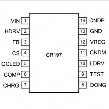CR197升降压模式充电管理IC支持快充，适用于移动电源、电动工具、各类多串锂电池应用产品