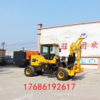 公路护栏打桩拔桩钻孔一体机 装载式护栏打桩机 高速公路