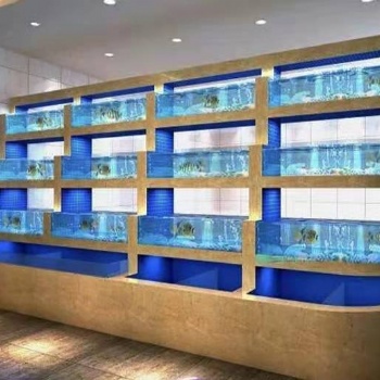 广州从化不锈钢玻璃海鲜鱼缸安装价格 从化新型海鲜池订做