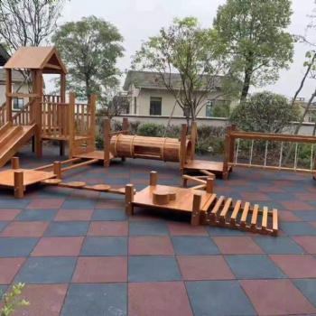 碳化积木 户外大型木质幼儿园玩具儿童攀爬架爬网荡桥组合游乐设备