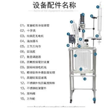 新合成SF-20L 双层玻璃反应釜可定制