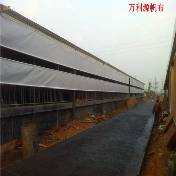 现代化养殖场PVC帆布 江西专业定做牛场-羊场-猪场卷帘布