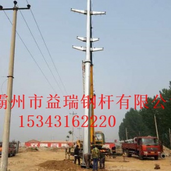 35kv农网改造18米终端钢杆 66kv终端钢杆 益瑞