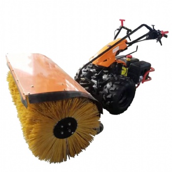 小型自走式抛雪机 小区物业道路清洗机 小型手推式滚刷扫雪机