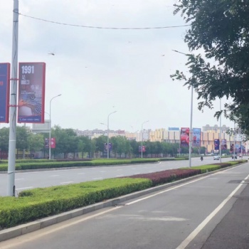 河南马路上昆山灯杆旗制作厂家