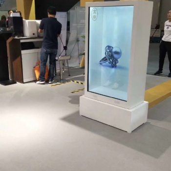 深圳全息工厂液晶透明柜触控一体机镜面广告机
