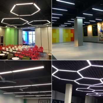 佛山海灏LED长条灯办公室吊灯 商用店铺造型灯具创意工作室条形灯