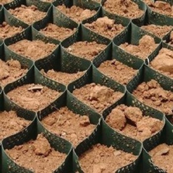 河道护坡蜂巢土工格室 环保绿化焊接式蜂巢约束系统