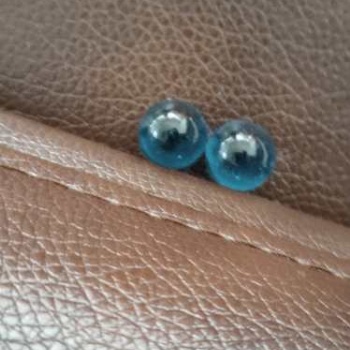14mml蓝色玻璃珠 弹珠 弹珠机感应实心玻璃球 1.6cm弹珠