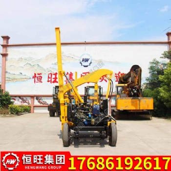护栏打桩机 多功能打桩机 高速公路护栏打桩机