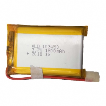 安防监控设备聚合物锂电池103450 3.7V1800mAh带保护板应急消防灯