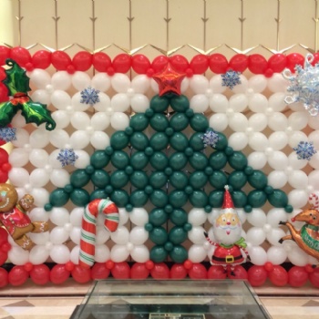 北京年会气球布置，圣诞气球装饰，party气球布置