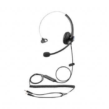 贝恩深圳厂家单耳双插耳机 电脑话务耳机 PC端耳麦 3.5mm耳机