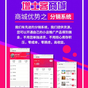 增士客商城优势之分销功能