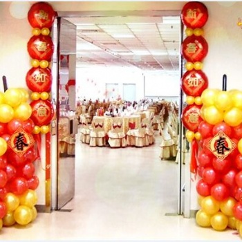 北京年会气球装饰，公司团拜会气球布置，批发氦气球。气球造型制作