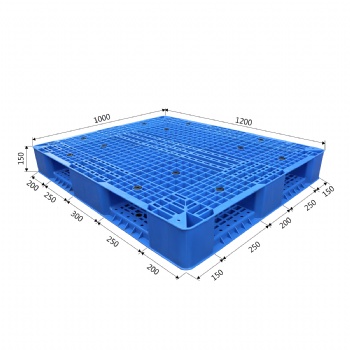 重型双面网格塑料托盘叉车卡板焊接平板托板货架两面堆垛加厚栈板塑料托盘叉车板加厚田字卡板1210双面网
