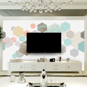 个性定制钻石壁画沙发电视背景墙千彩装饰画现代简约无缝墙布