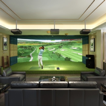 定制室内高尔夫模拟器设备4K高清电子软件**版3D球场系统