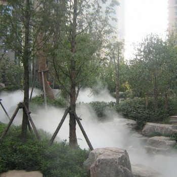 私家花园景观喷雾造景、凉亭冷雾降温系统