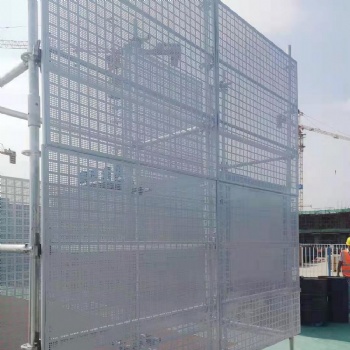 广州厂家建筑高楼层脚手架爬架网冲孔式外架防护网镀锌米字型爬架网