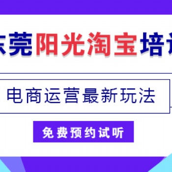 东莞阳光淘宝培训网店运营推广美工设计会计实操平面设计模具绘图