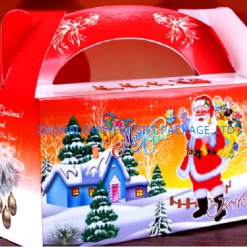 定制精美白卡纸圣诞小礼盒小手袋礼品盒卡片纸盒印刷LOGO工厂