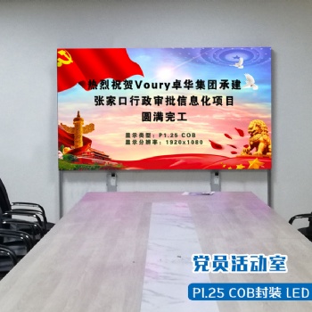 Voury卓华COB封装LED显示系统助力行政审批信息化建设