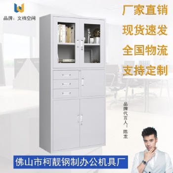 广东厂家批发新款大容量窄边文件柜办公室资料柜银行保密柜