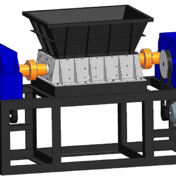 瑞赛尔机械多功能双轴撕碎机轮胎撕碎铁团撕碎塑胶料头撕碎