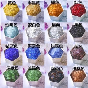 厂家透明玻璃砂 玻璃渣 园艺装饰 水族造景 量大从优 免费提供样品