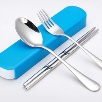不锈钢餐具 学生户外便携叉勺筷子 餐具礼品