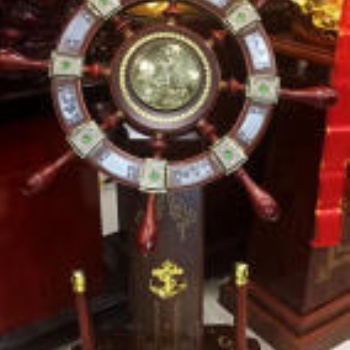 西安开业摆件齐聚一堂！2米开业**舵摆件，实木**舵，木质摆件